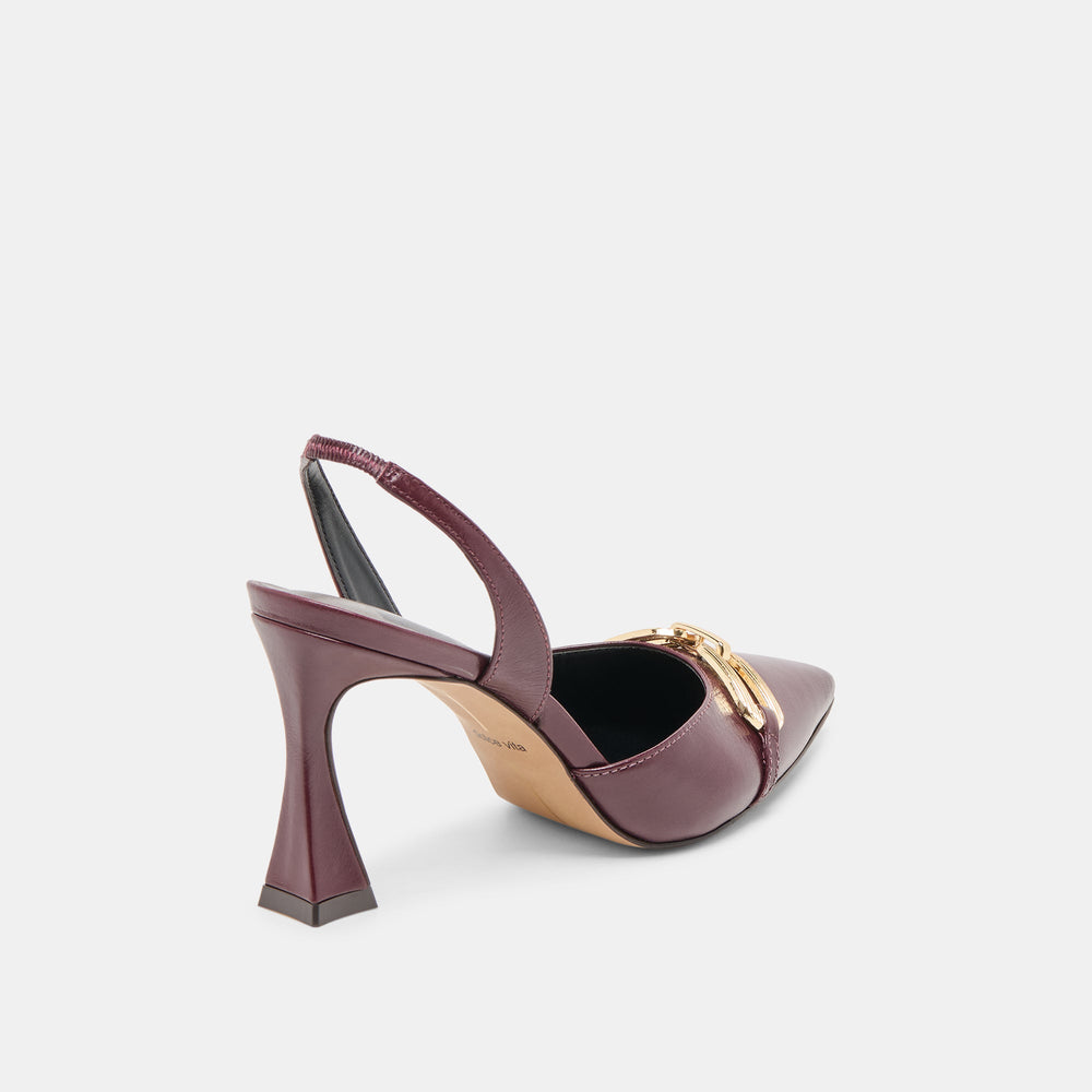 Malik Cranberry Crinkle Patent Heels | Dolce Vita Women