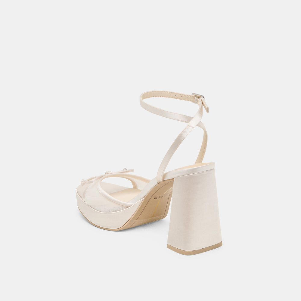 Pandor White Tulle Heels | Women Dolce Vita
