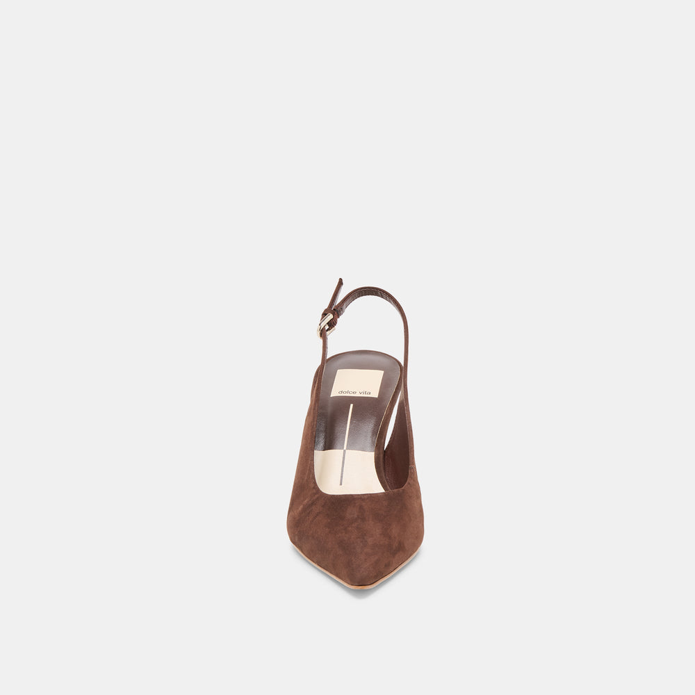 Elasi Dk Brown Nubuck Heels | Dolce Vita Women