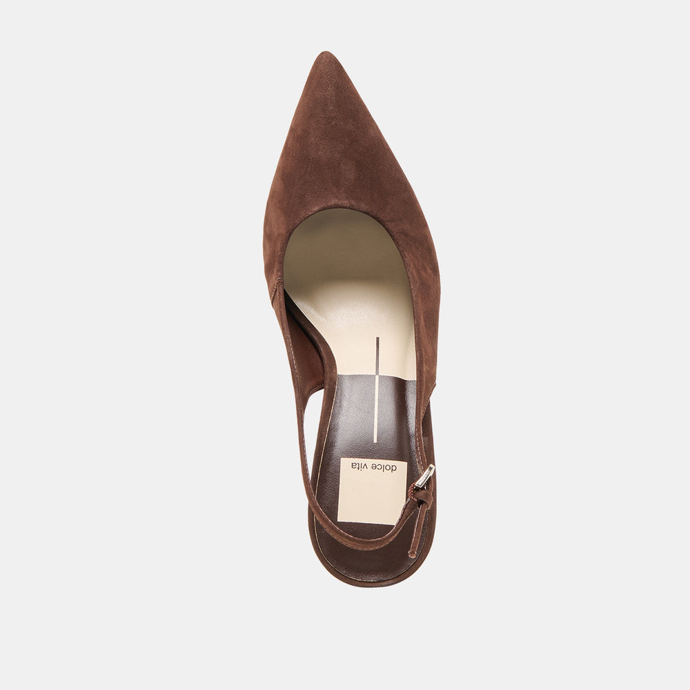 Elasi Dk Brown Nubuck Heels | Dolce Vita Women