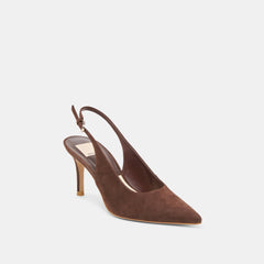Elasi Dk Brown Nubuck Heels | Dolce Vita Women