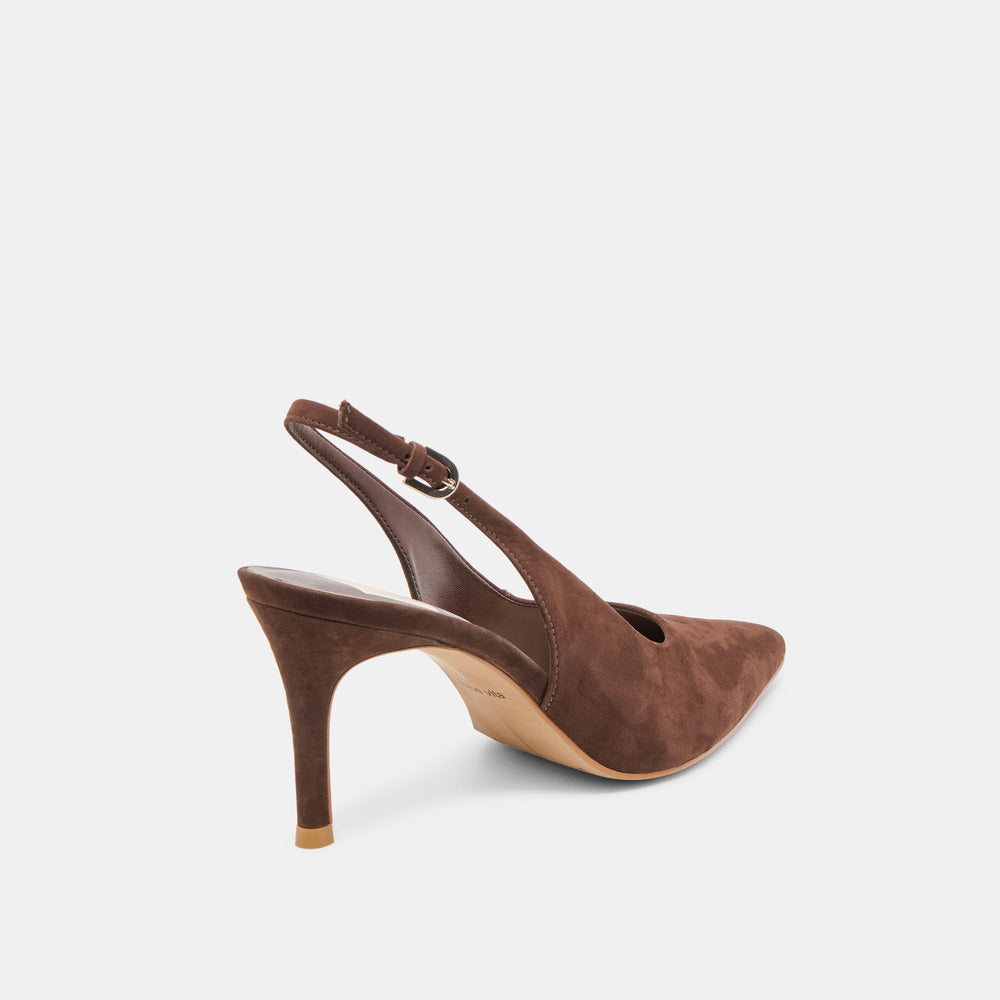Elasi Dk Brown Nubuck Heels | Dolce Vita Women