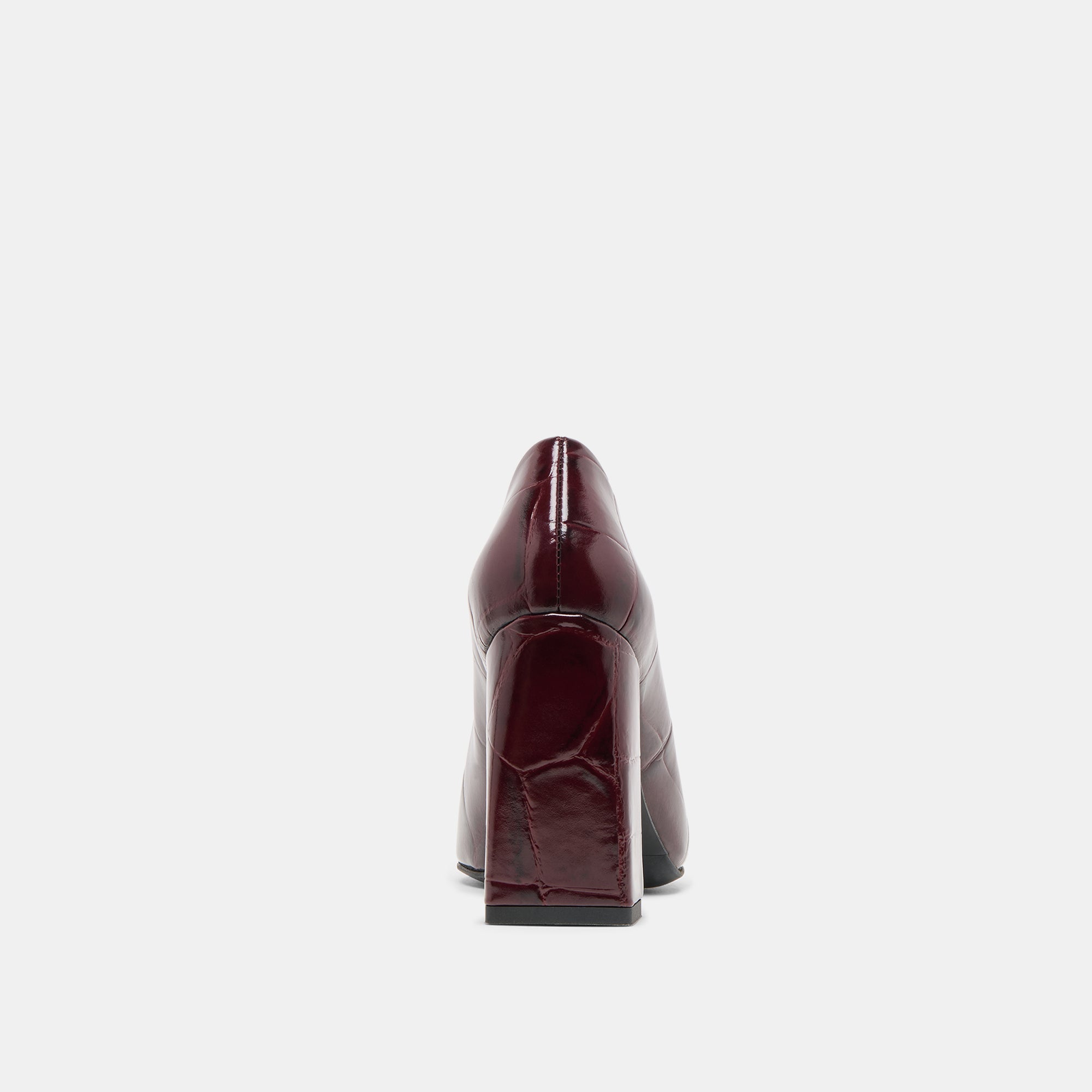 Misty Burgundy Croco Embossed Leather Heels | Dolce Vita Women
