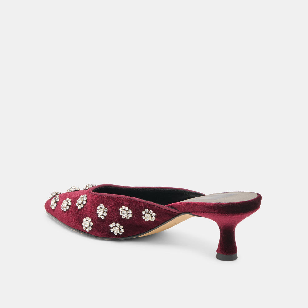 Clara Bordeaux Velvet Heels | Women Dolce Vita