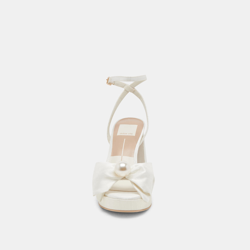 PATTON HEELS IVORY SATIN | Women Dolce Vita