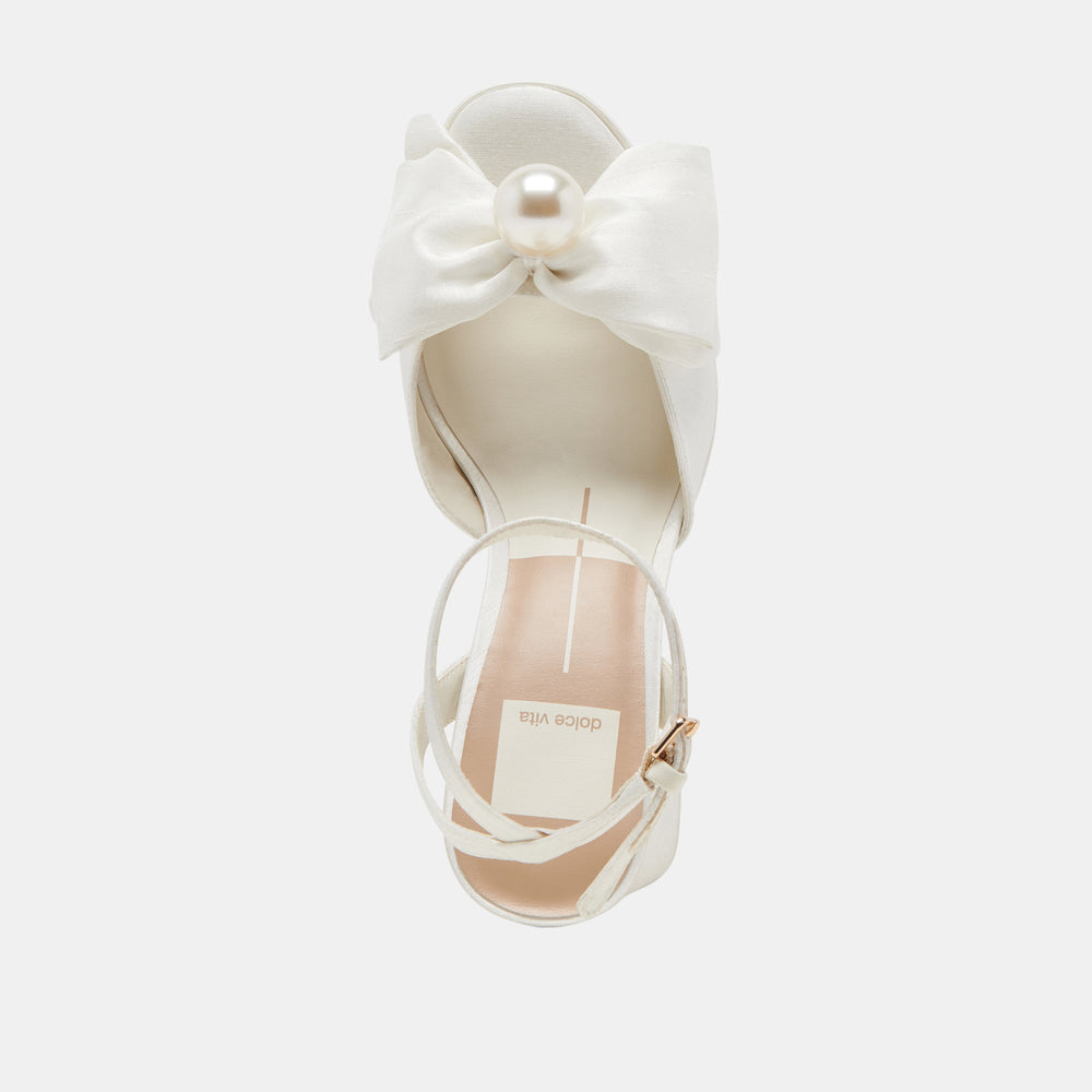 PATTON HEELS IVORY SATIN | Women Dolce Vita