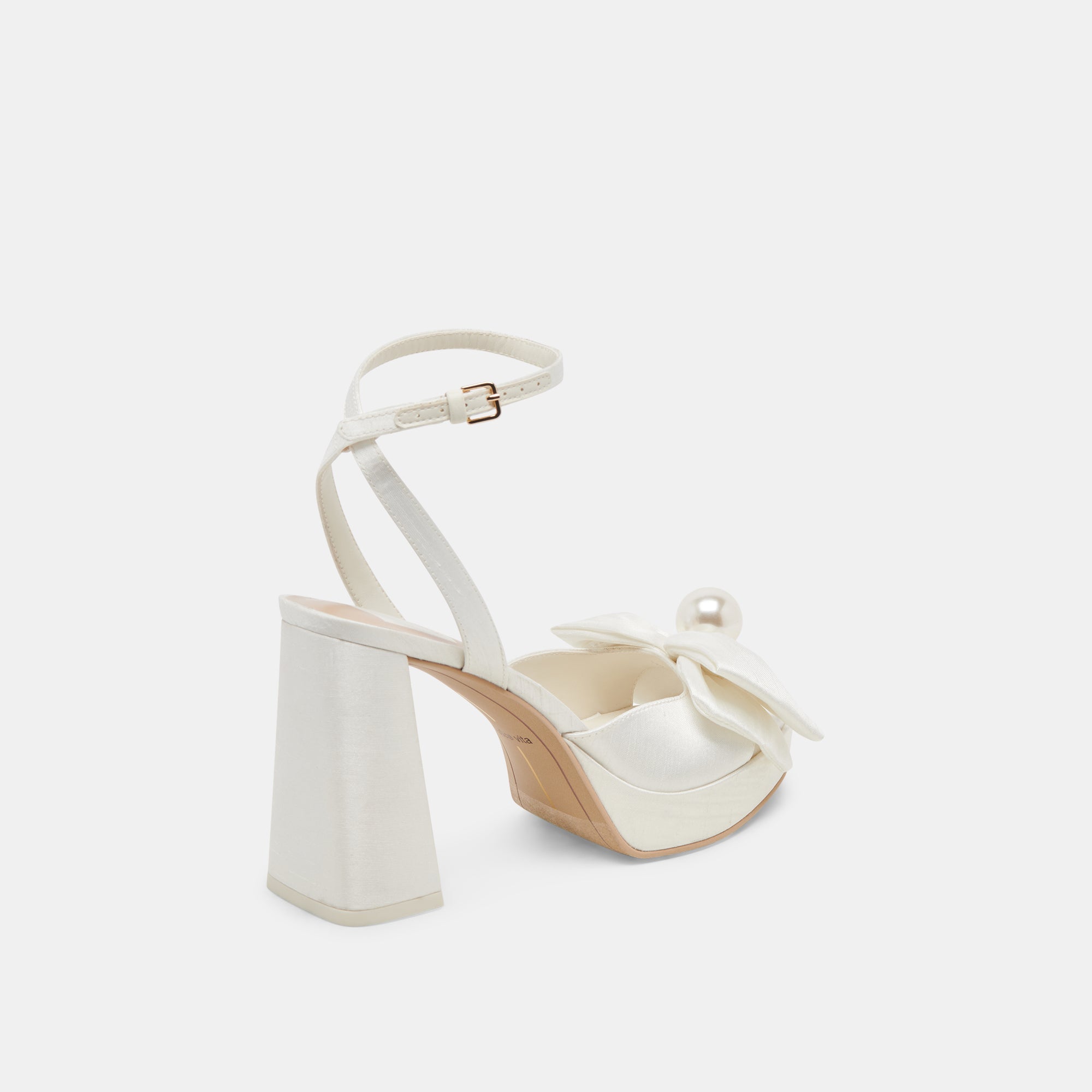PATTON HEELS IVORY SATIN | Women Dolce Vita