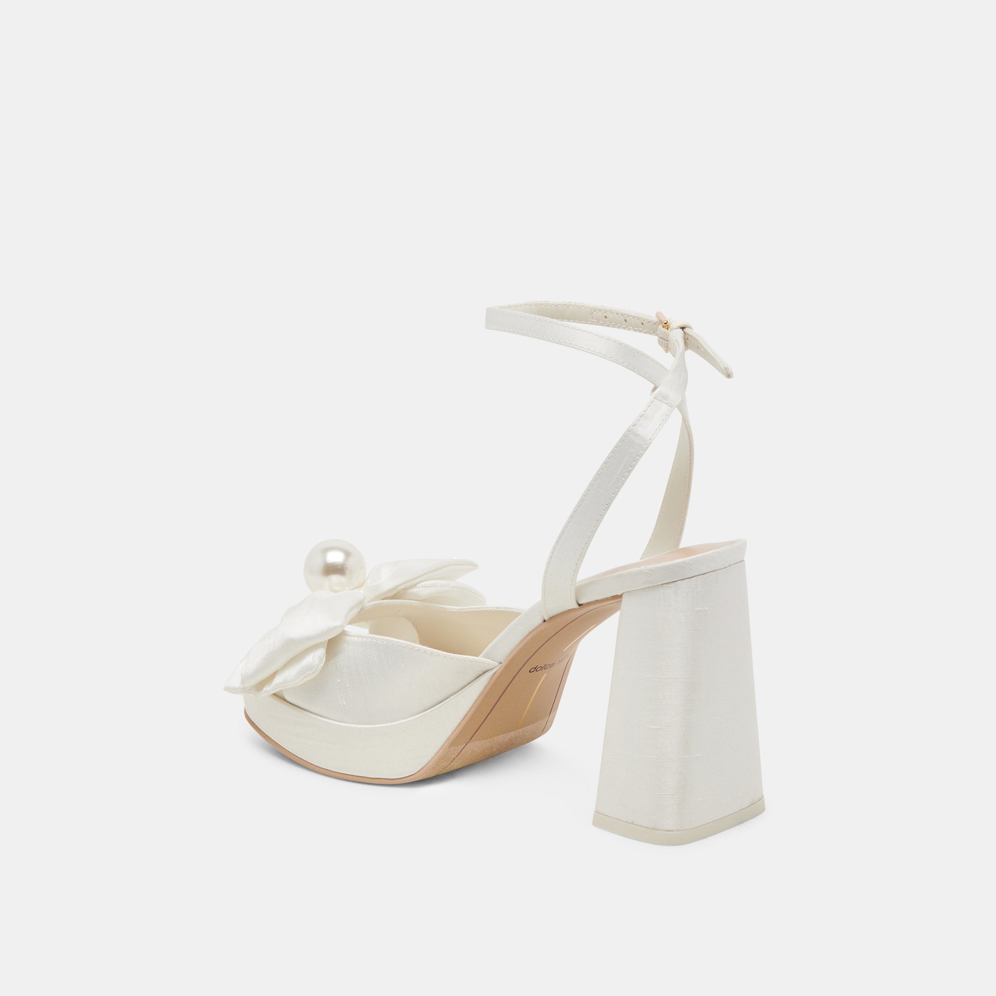 PATTON HEELS IVORY SATIN | Women Dolce Vita