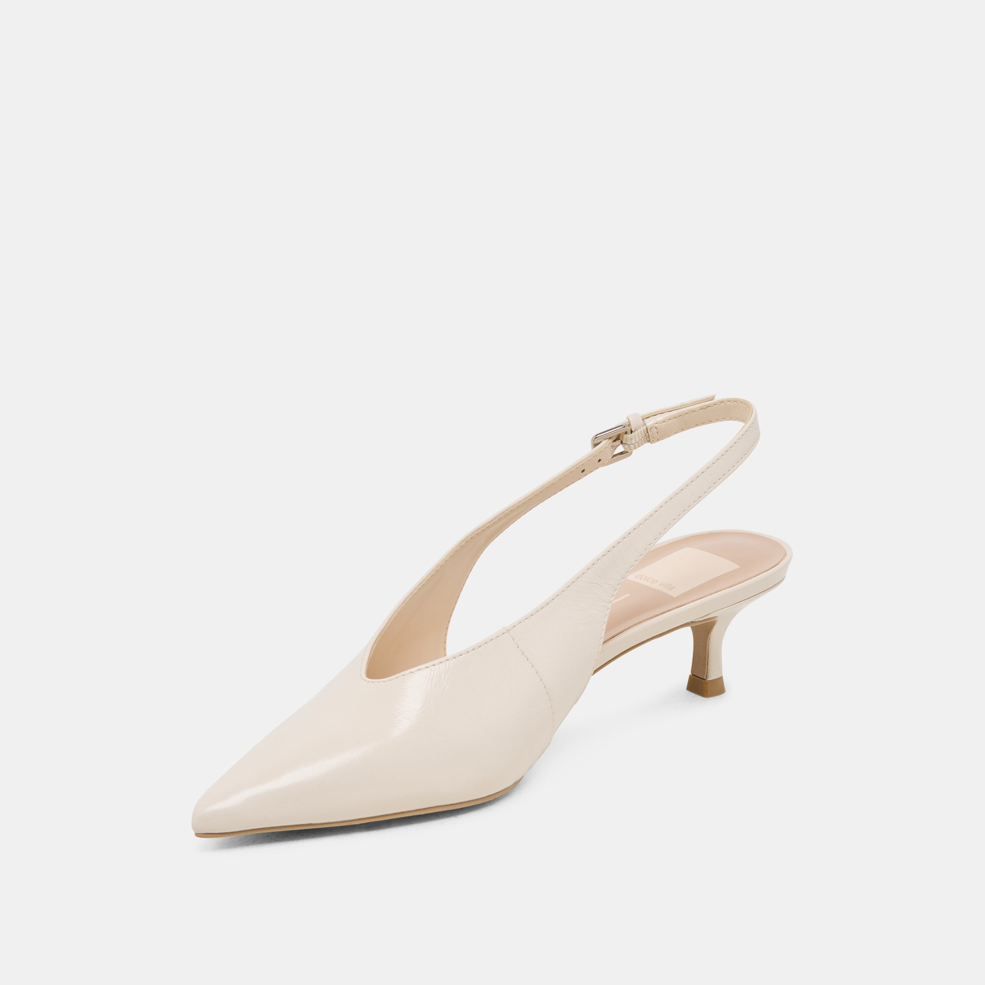 ALENNA HEELS BONE CRINKLE PATENT | Women Dolce Vita