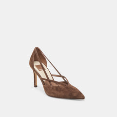 Kaine Dk Brown Suede Heels | Women Dolce Vita