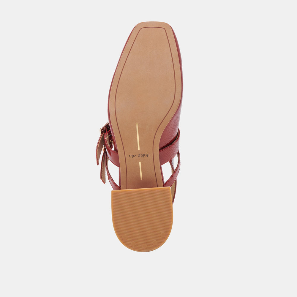 PATZY HEELS CRIMSON CRINKLE PATENT LEATHER | Dolce Vita Women