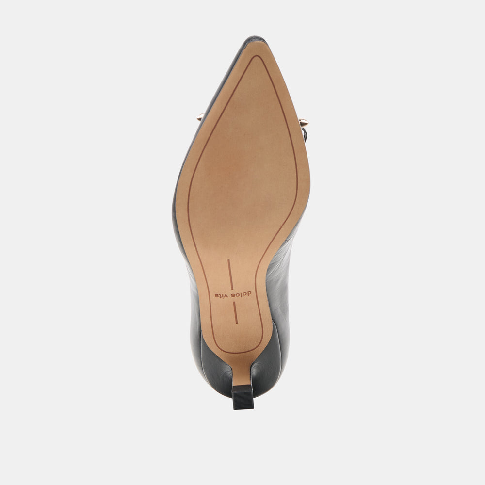 Clarie Midnight Crinkle Patent Leather Heels | Women Dolce Vita
