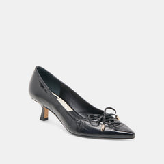 Clarie Midnight Crinkle Patent Leather Heels | Women Dolce Vita