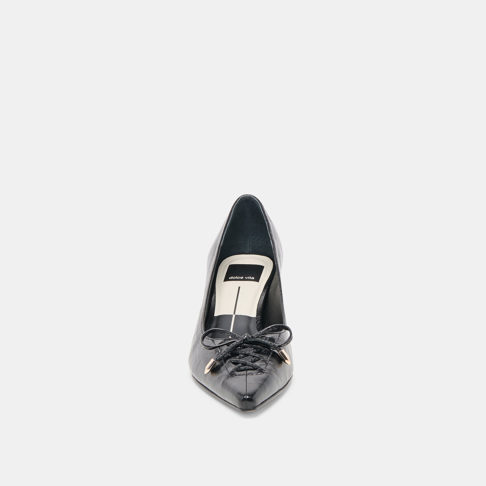 Clarie Midnight Crinkle Patent Leather Heels | Women Dolce Vita