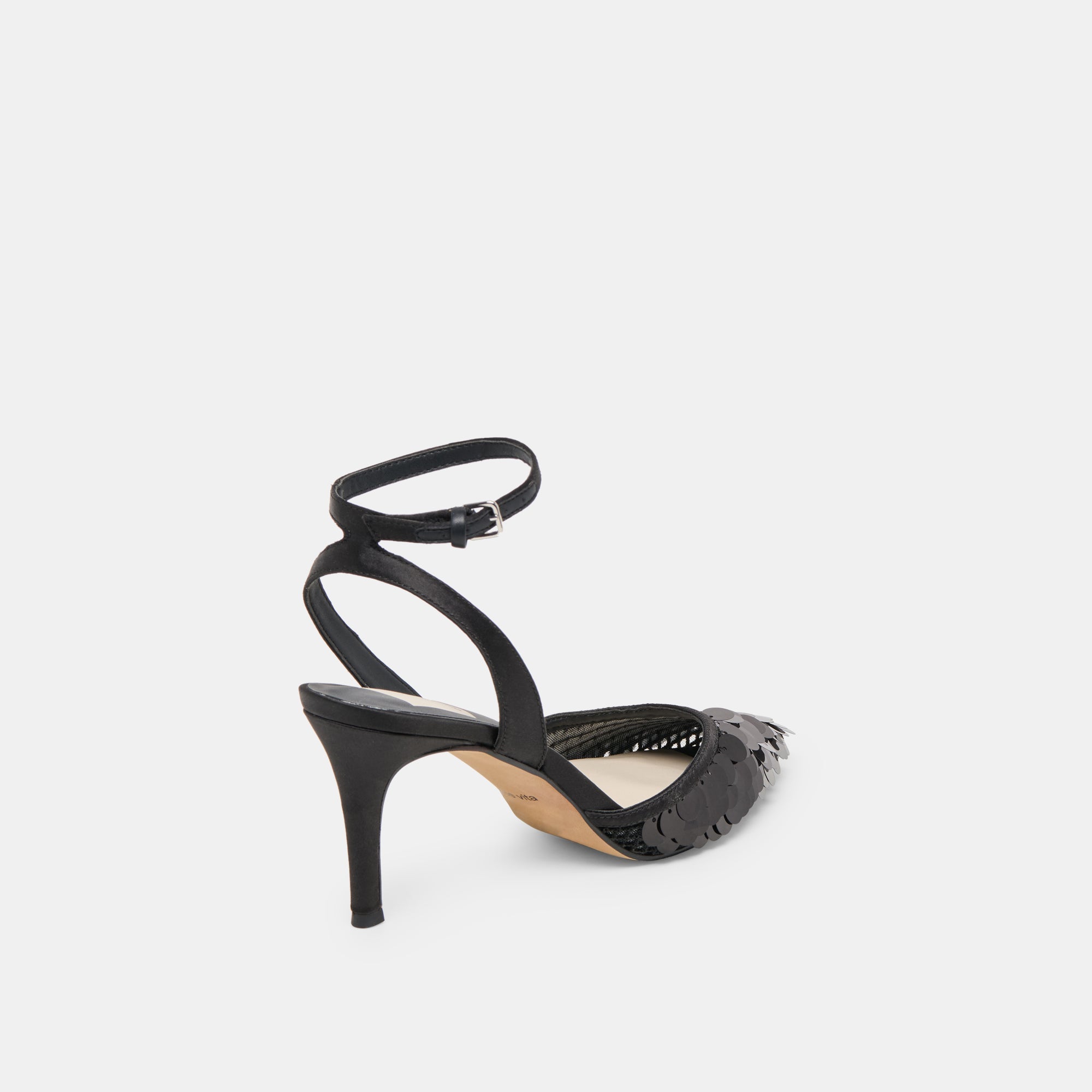 Elizza Confetti Onyx Woven Mesh Heels | Dolce Vita Women