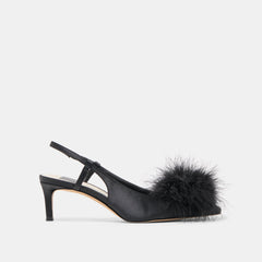 Kamy Onyx Satin Heels | Women Dolce Vita