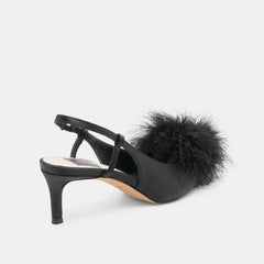 Kamy Onyx Satin Heels | Women Dolce Vita