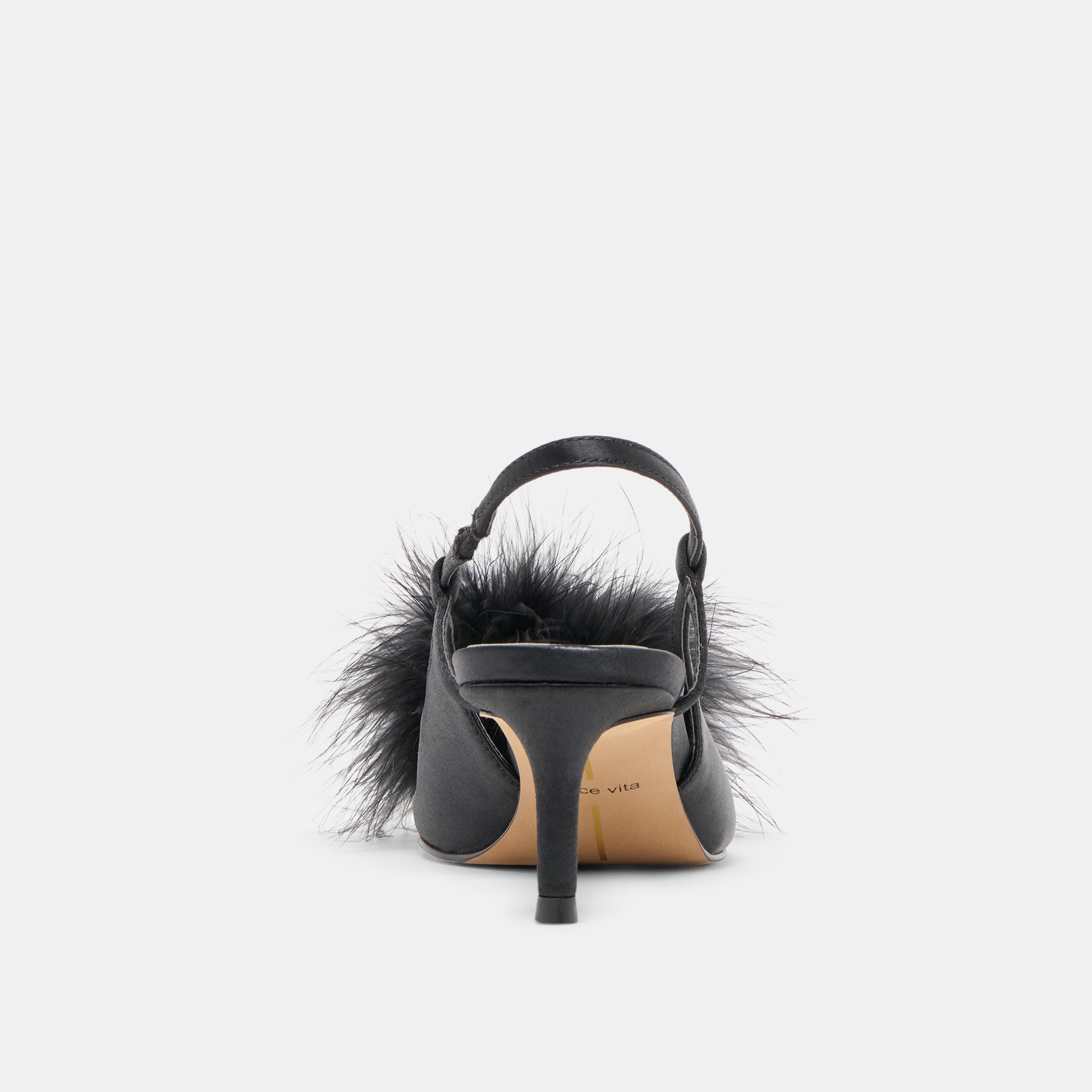 Kamy Onyx Satin Heels | Women Dolce Vita