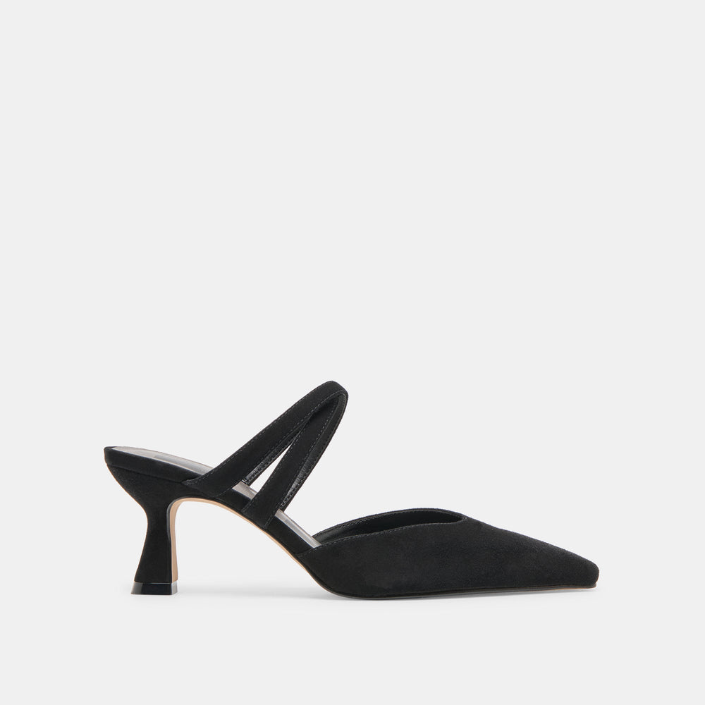 Linore Onyx Suede Heels | Women Dolce Vita