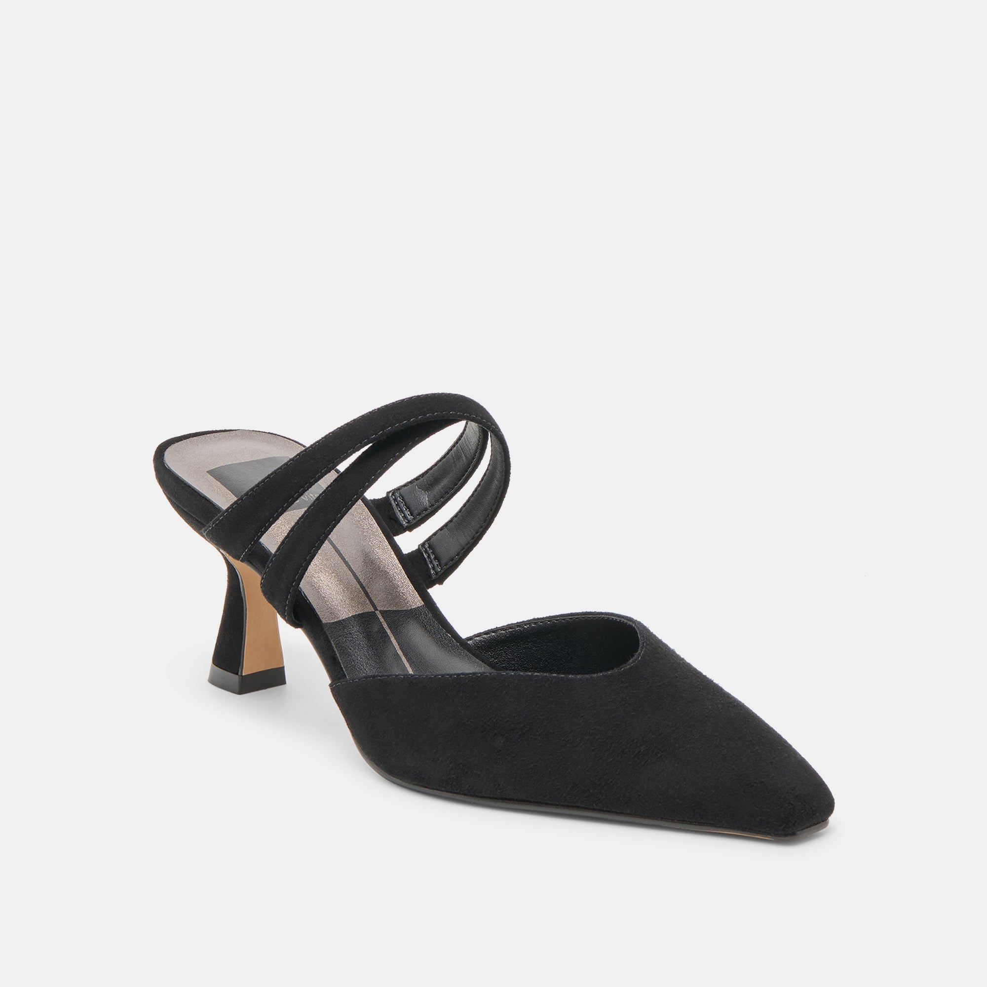 Linore Onyx Suede Heels | Women Dolce Vita