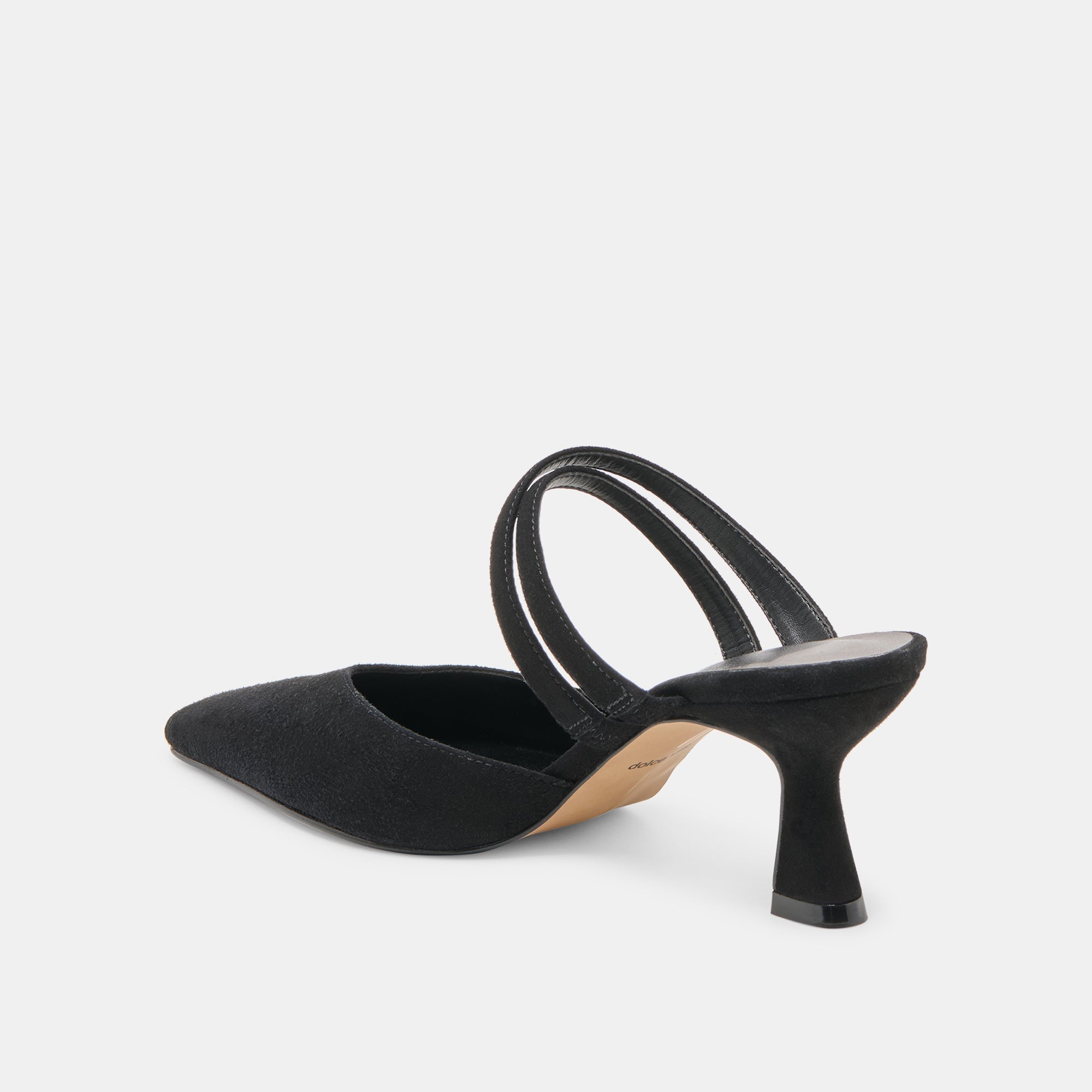 Linore Onyx Suede Heels | Women Dolce Vita