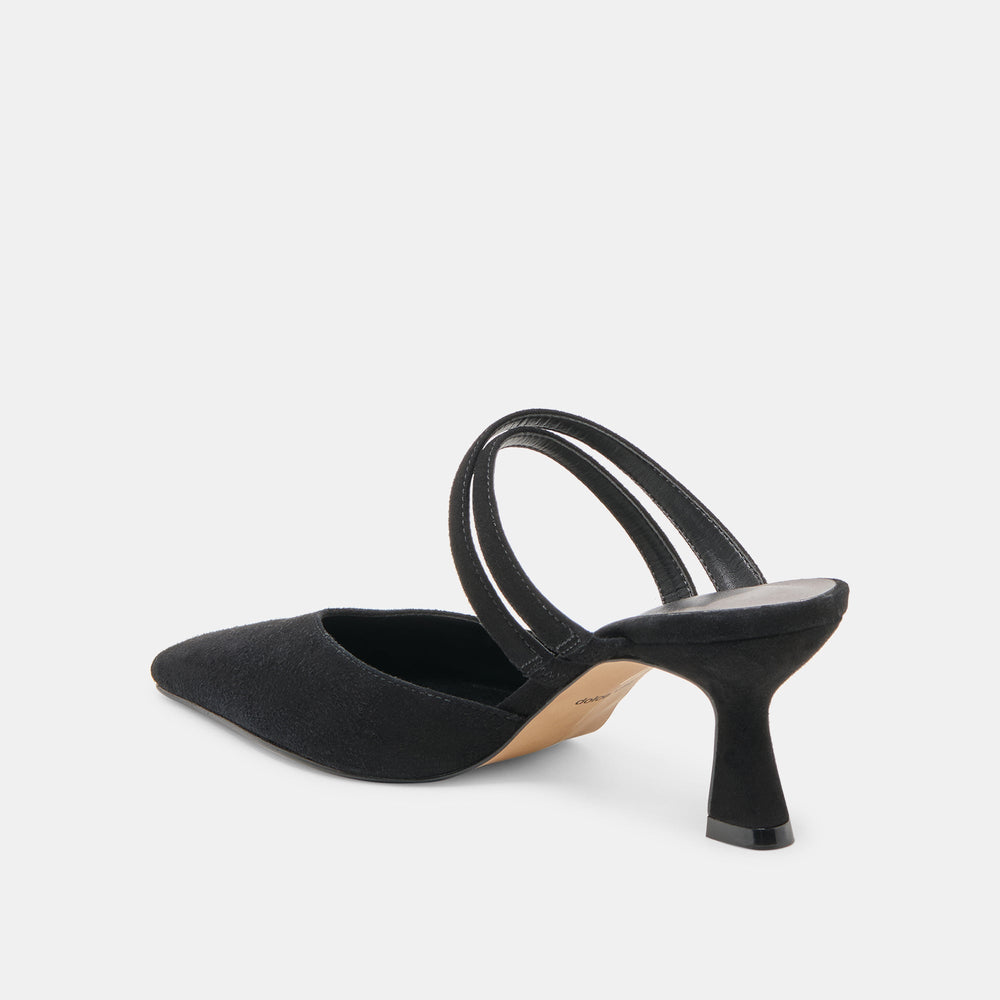 Linore Onyx Suede Heels | Women Dolce Vita