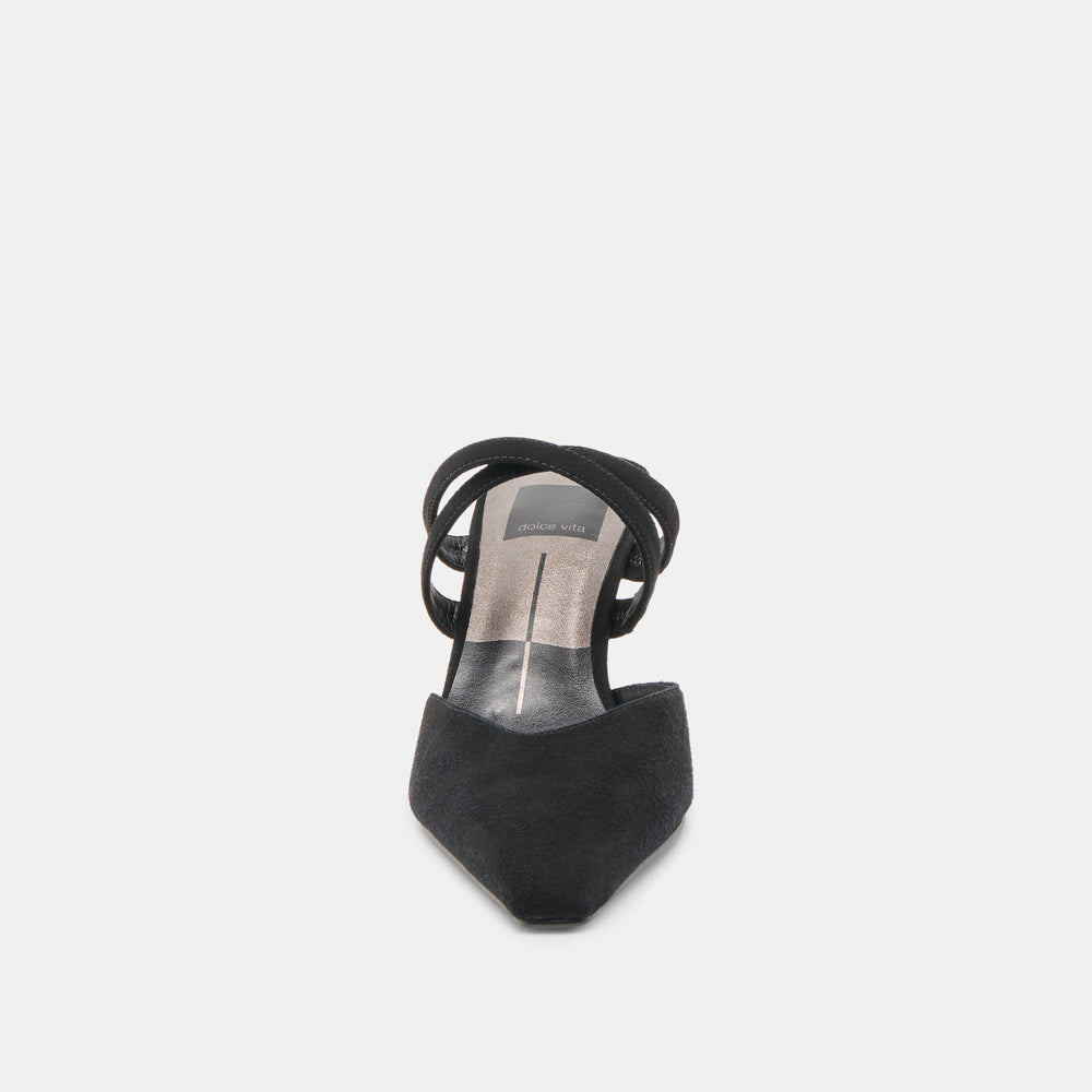 Linore Onyx Suede Heels | Women Dolce Vita