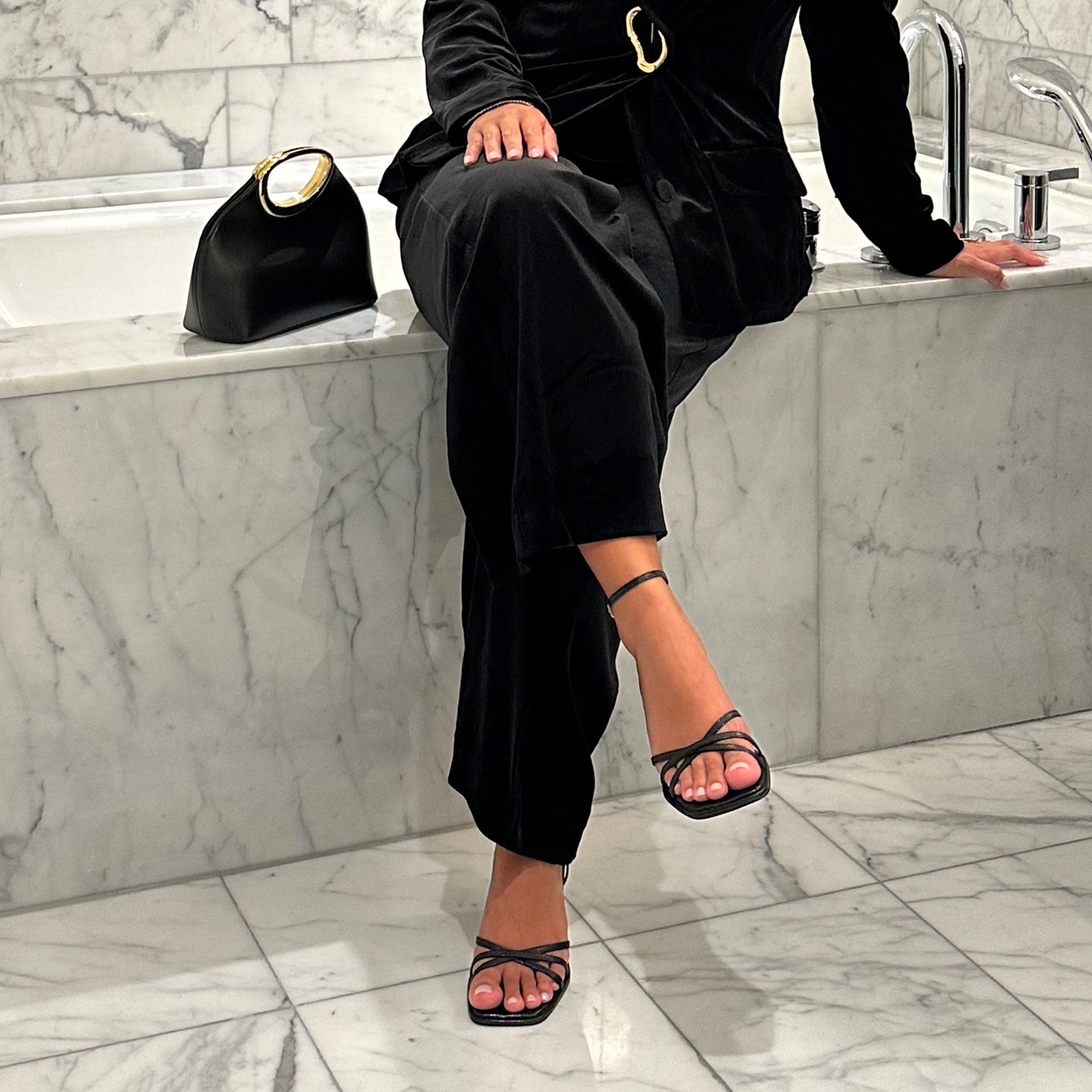 MANJI HEELS MIDNIGHT PATENT LEATHER | Women Dolce Vita