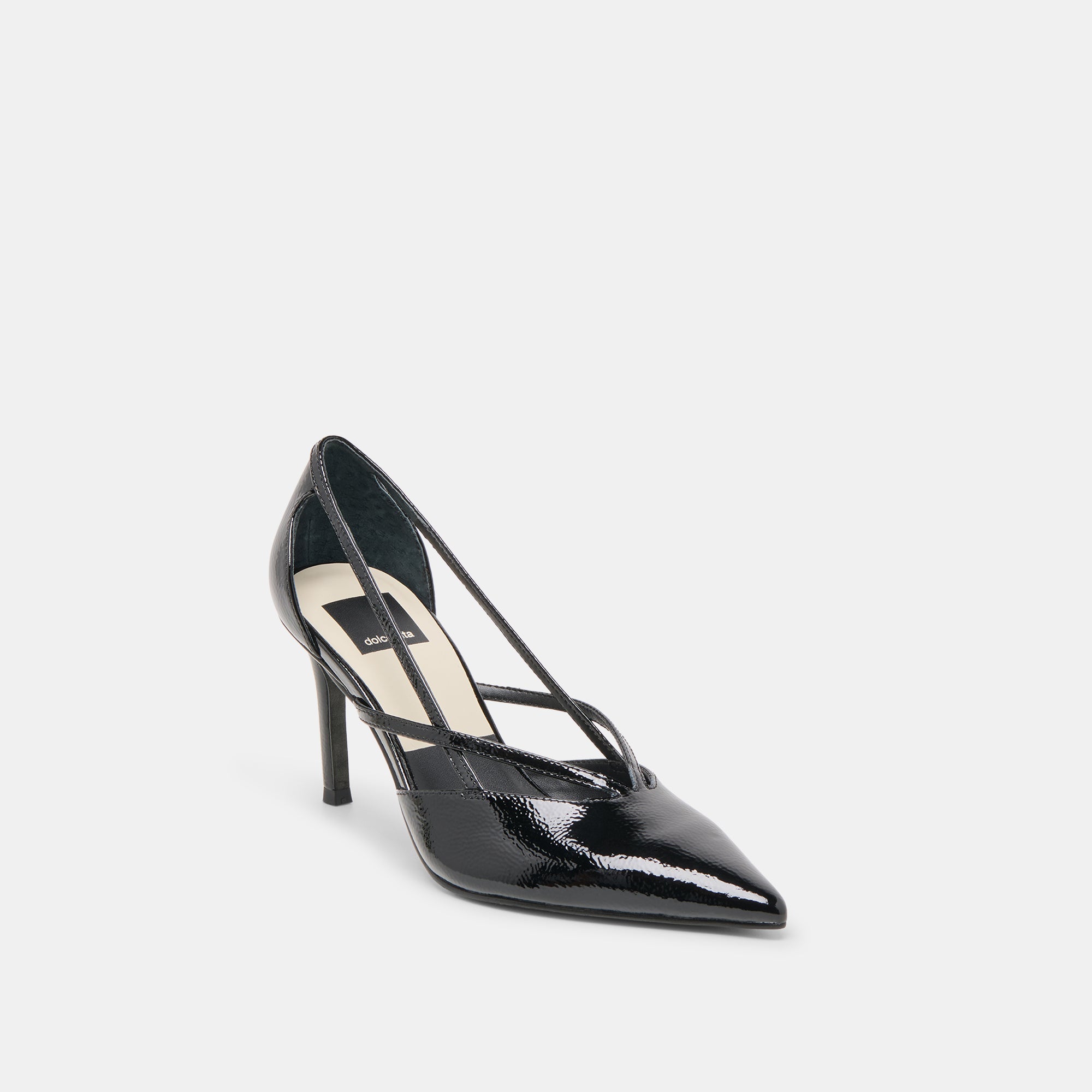 Kaine Midnight Crinkle Patent Leather Heels | Dolce Vita Women