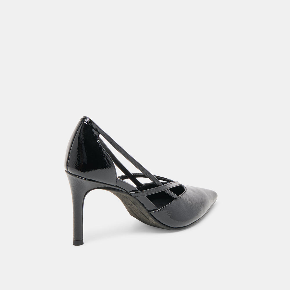 Kaine Midnight Crinkle Patent Leather Heels | Dolce Vita Women