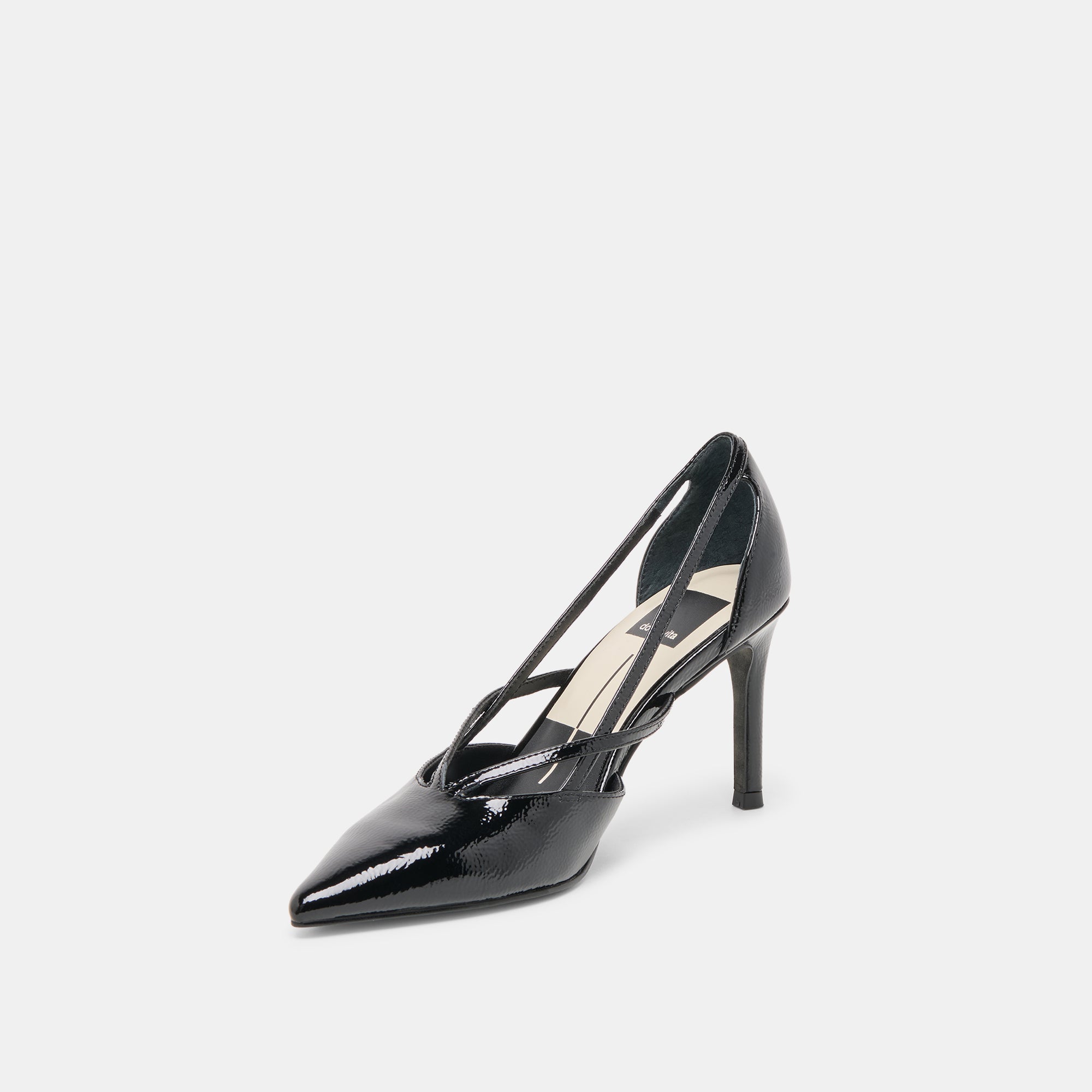 Kaine Midnight Crinkle Patent Leather Heels | Dolce Vita Women