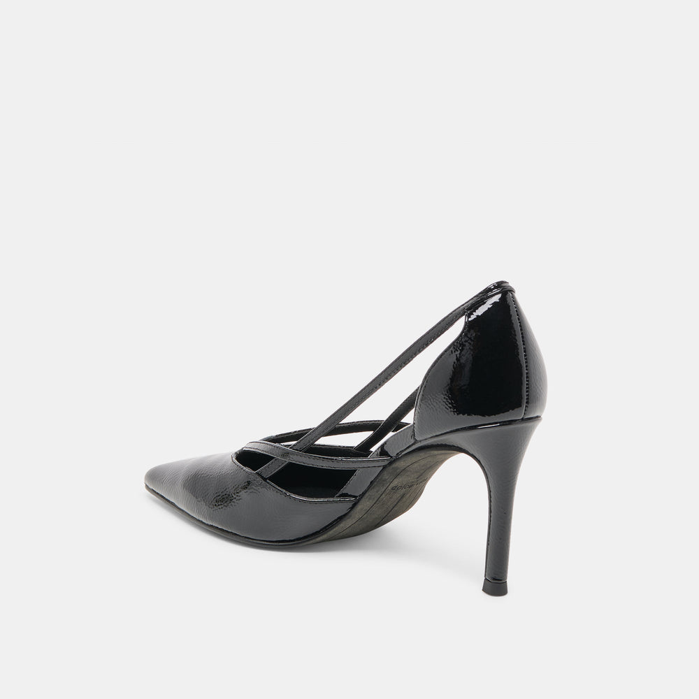 Kaine Midnight Crinkle Patent Leather Heels | Dolce Vita Women