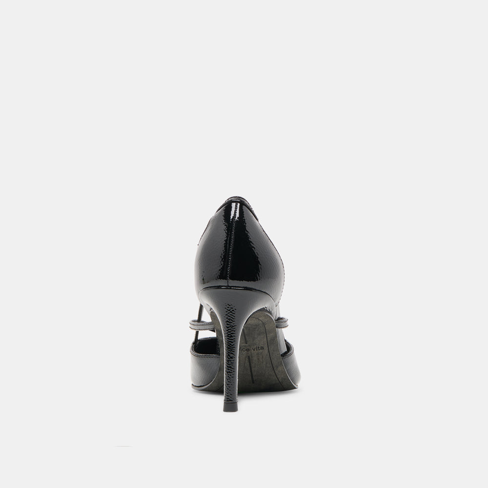 Kaine Midnight Crinkle Patent Leather Heels | Dolce Vita Women