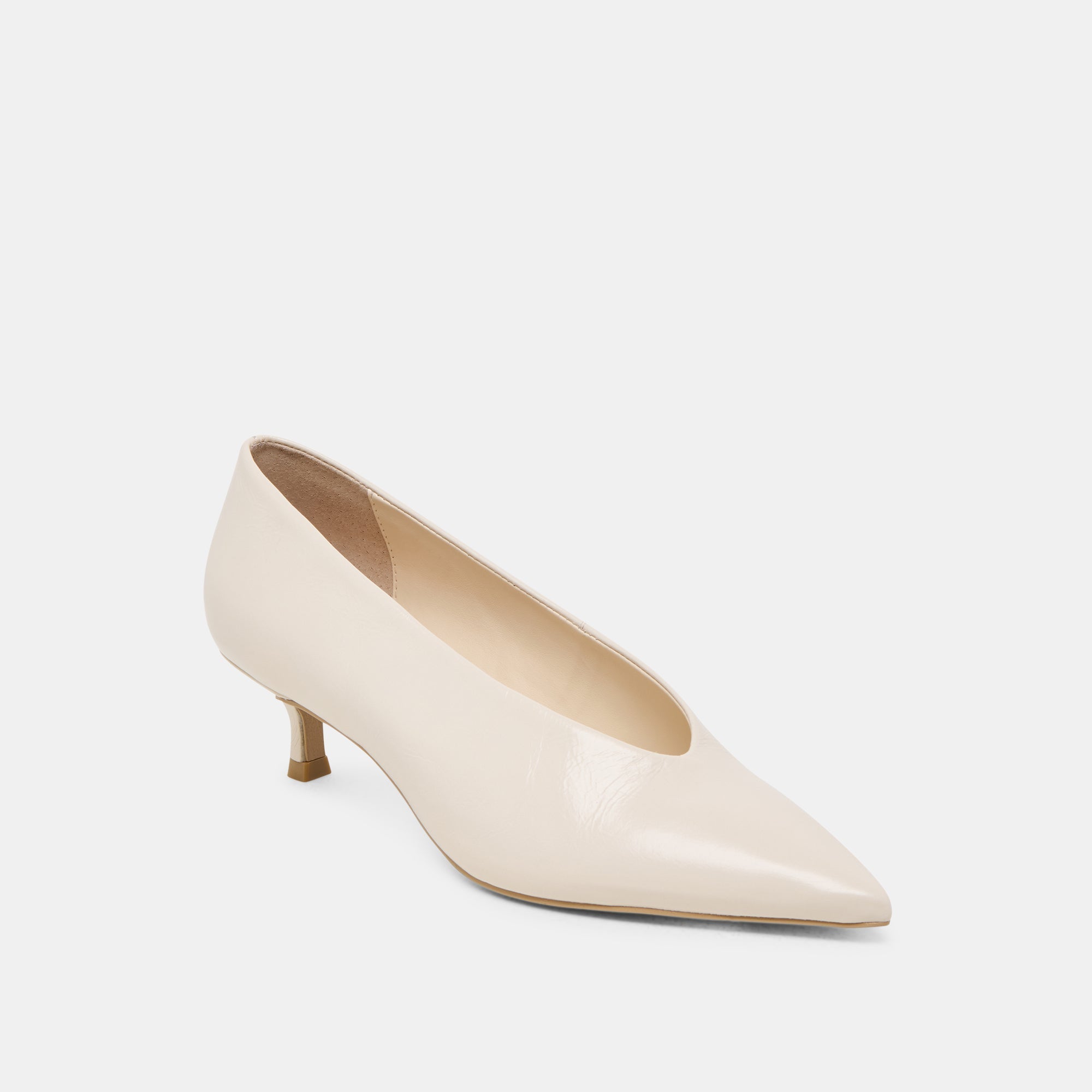 ALWYN HEELS BONE CRINKLE PATENT | Women Dolce Vita