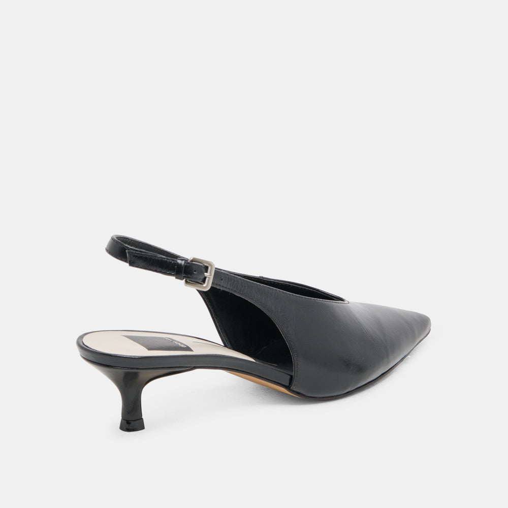 ALENNA HEELS MIDNIGHT CRINKLE PATENT | Women Dolce Vita