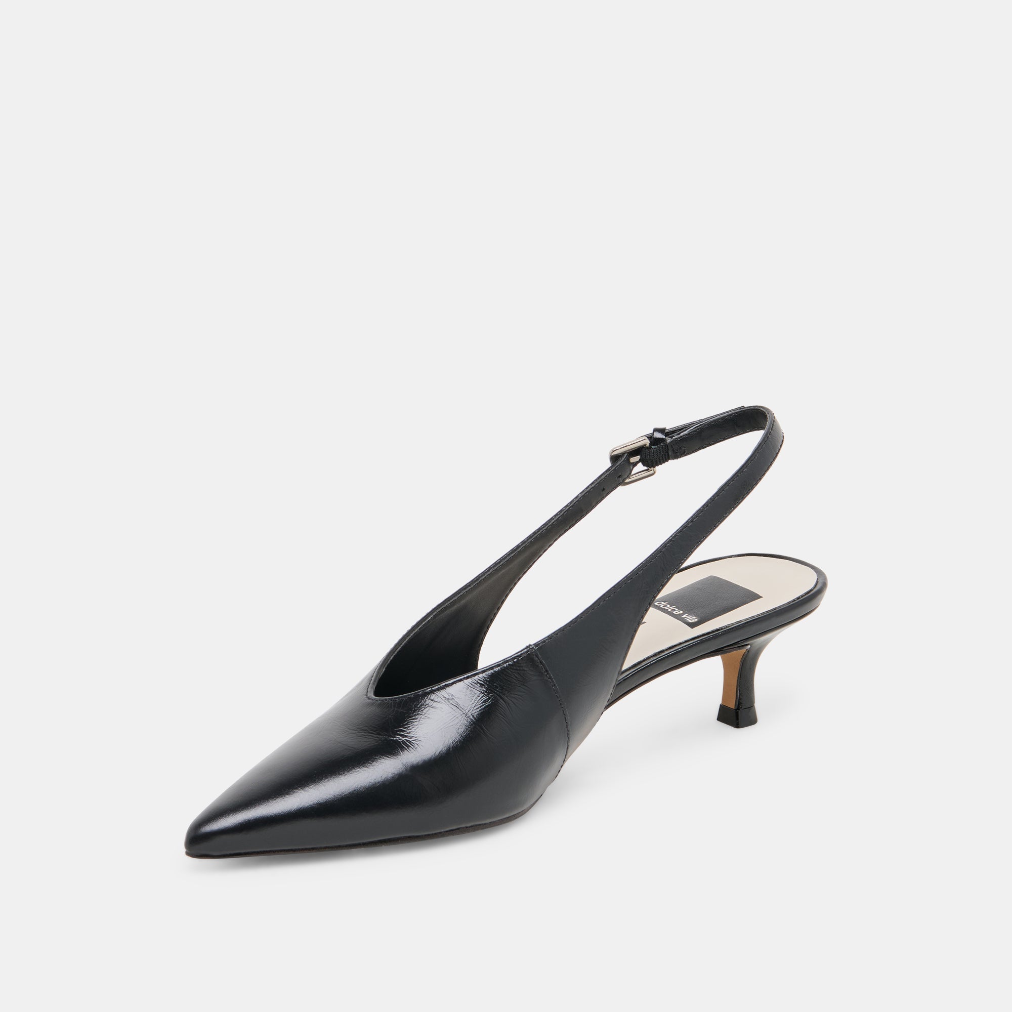 ALENNA HEELS MIDNIGHT CRINKLE PATENT | Women Dolce Vita
