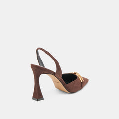 Malik Mahogany Nubuck Heels | Dolce Vita Women