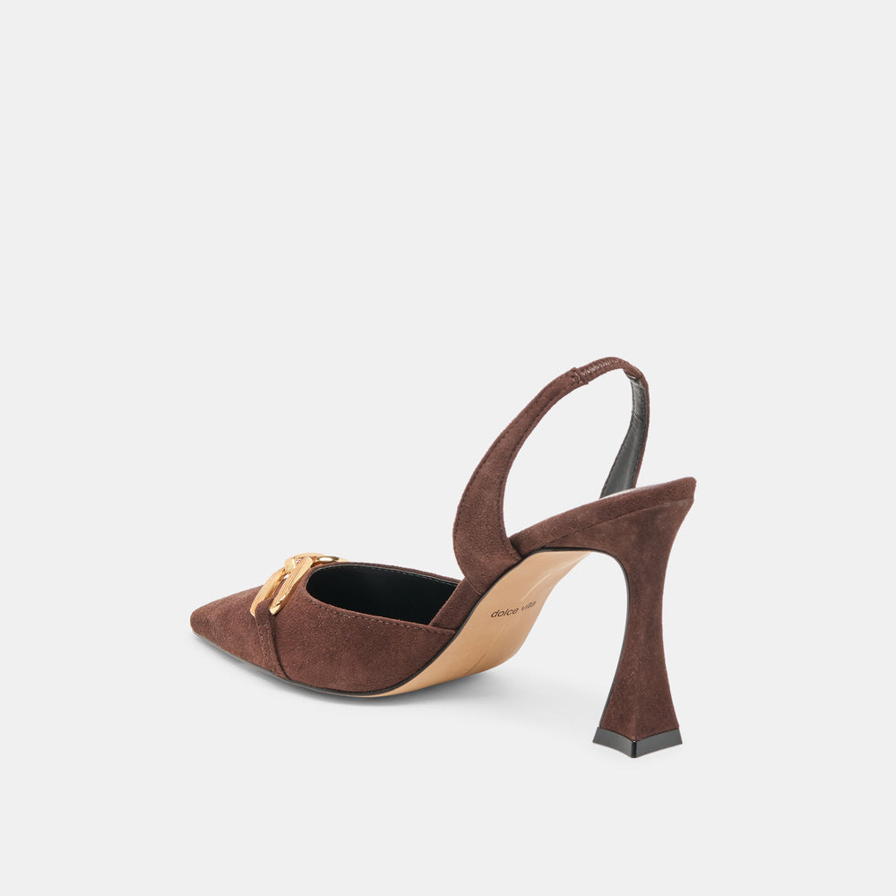 Malik Mahogany Nubuck Heels | Dolce Vita Women