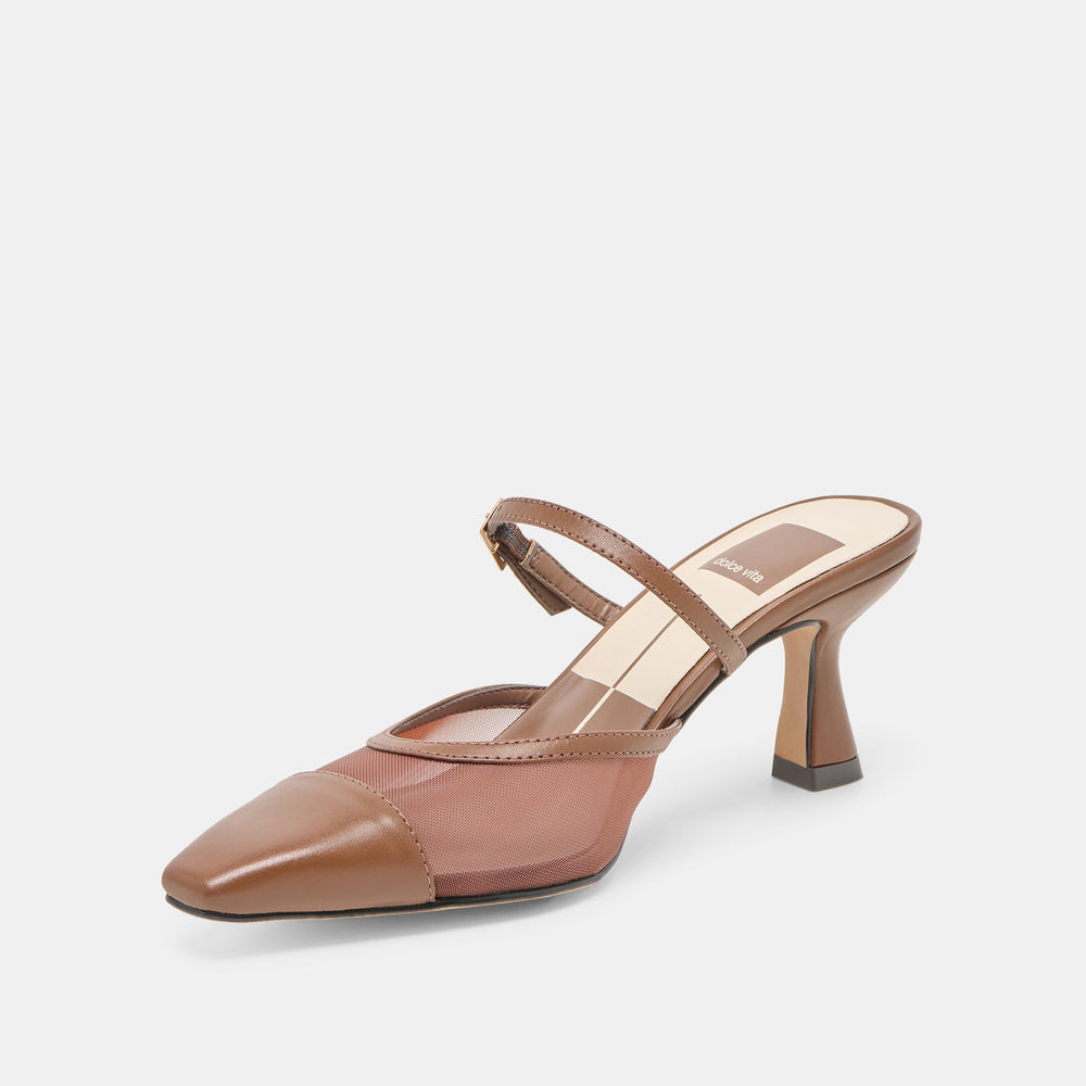 Loyd Espresso Mesh Heels | Women Dolce Vita