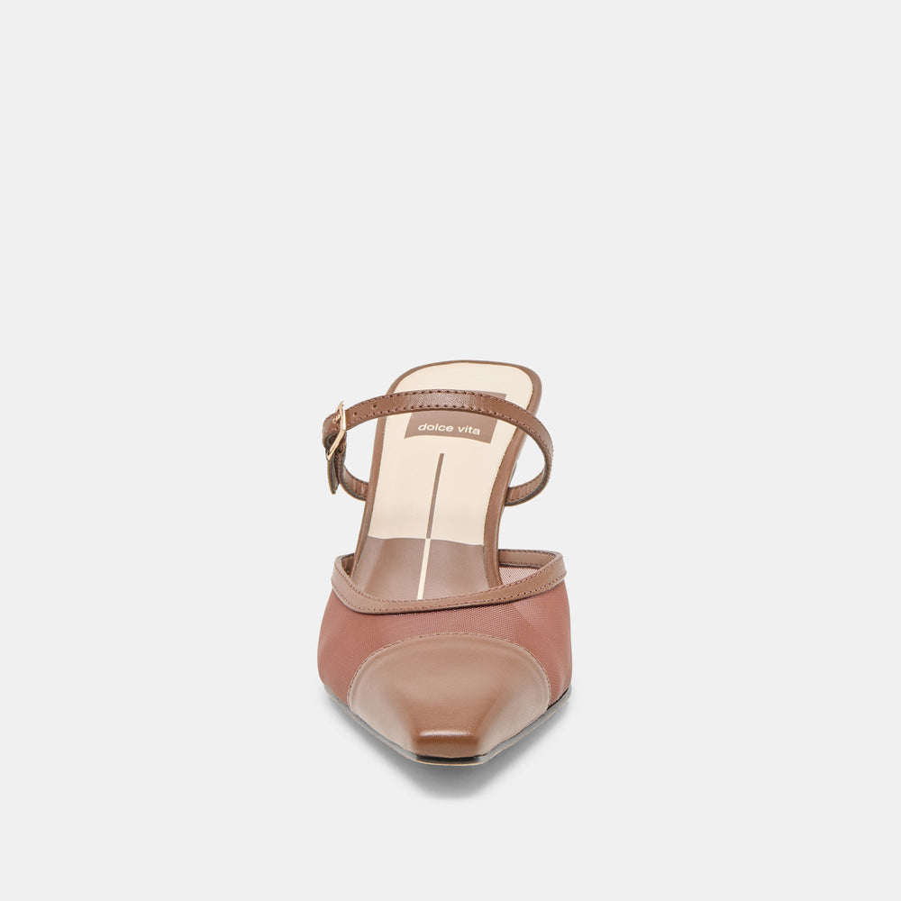 Loyd Espresso Mesh Heels | Women Dolce Vita