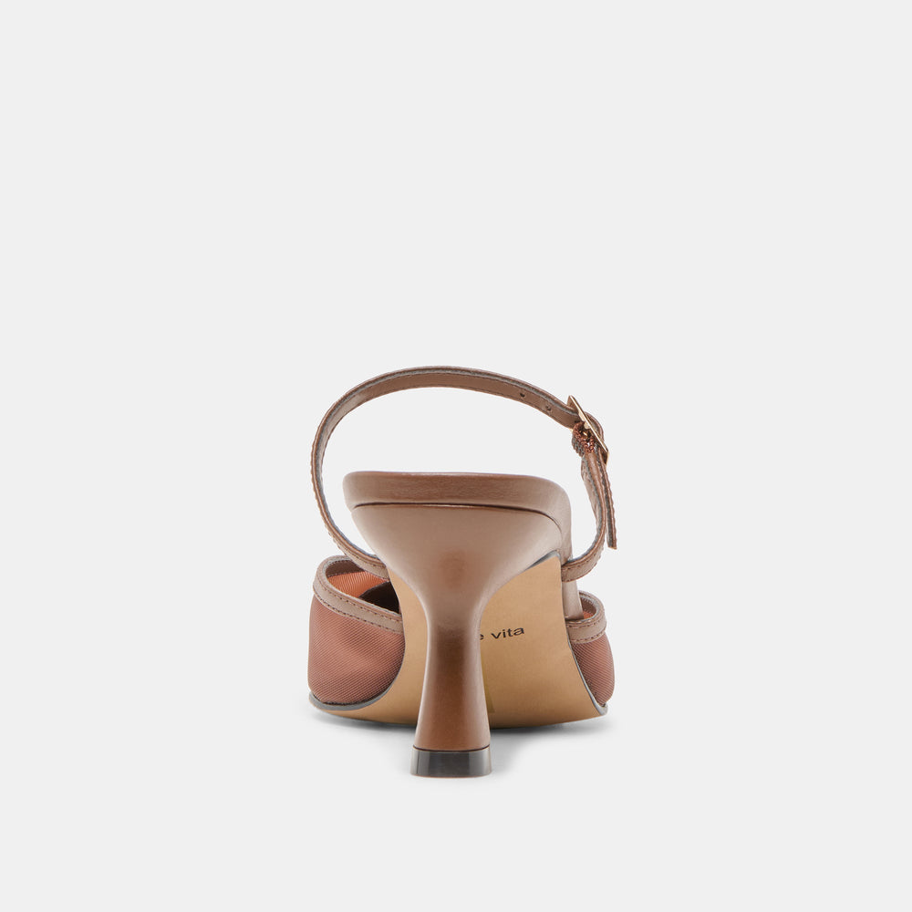 Loyd Espresso Mesh Heels | Women Dolce Vita
