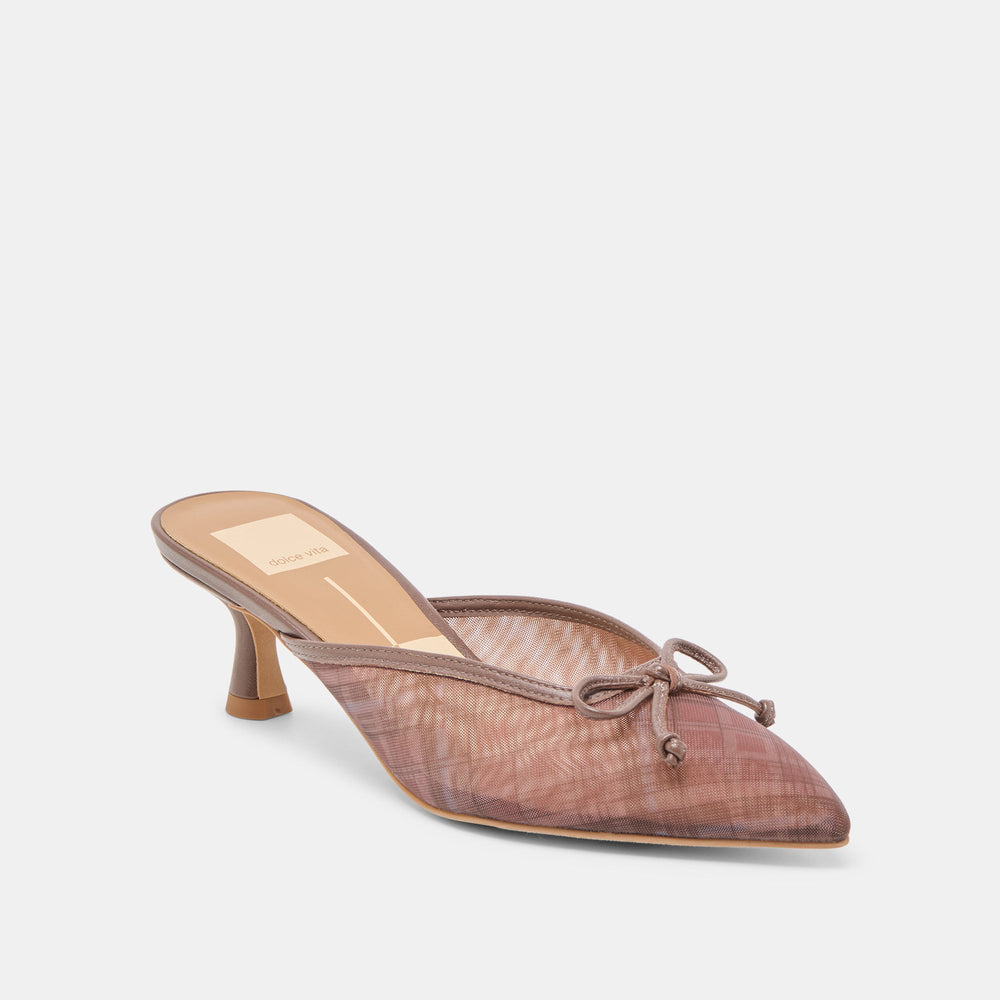 Cleo Cognac Plaid Mesh Heels | Dolce Vita Women
