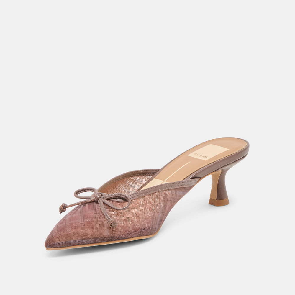 Cleo Cognac Plaid Mesh Heels | Dolce Vita Women