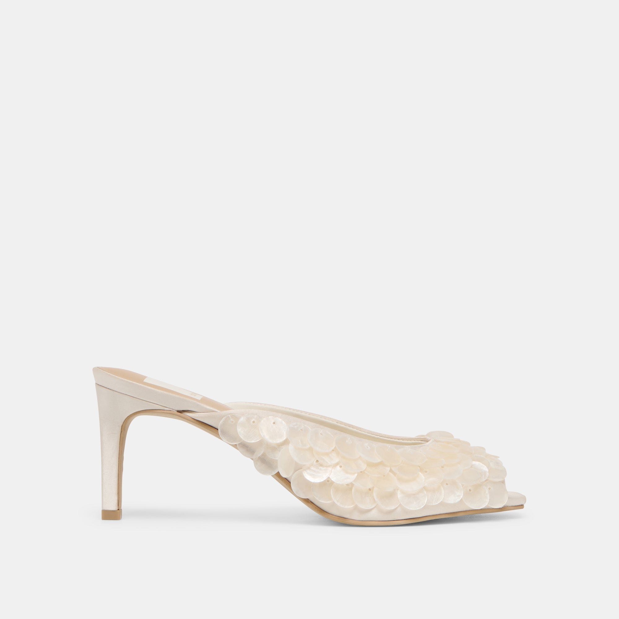 Samary Confetti Off White Satin Heels | Women Dolce Vita