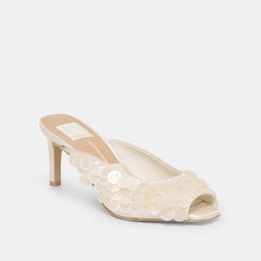 Samary Confetti Off White Satin Heels | Women Dolce Vita