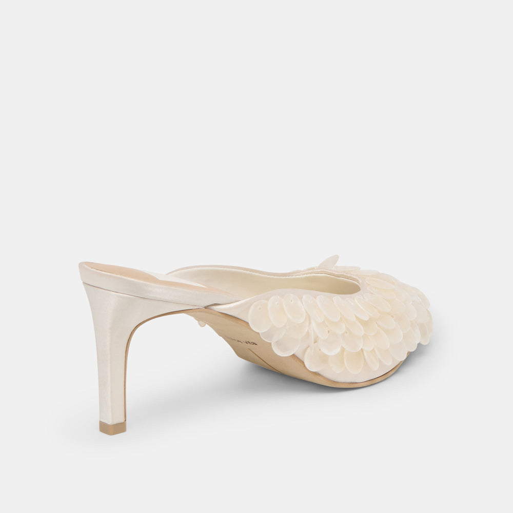 Samary Confetti Off White Satin Heels | Women Dolce Vita