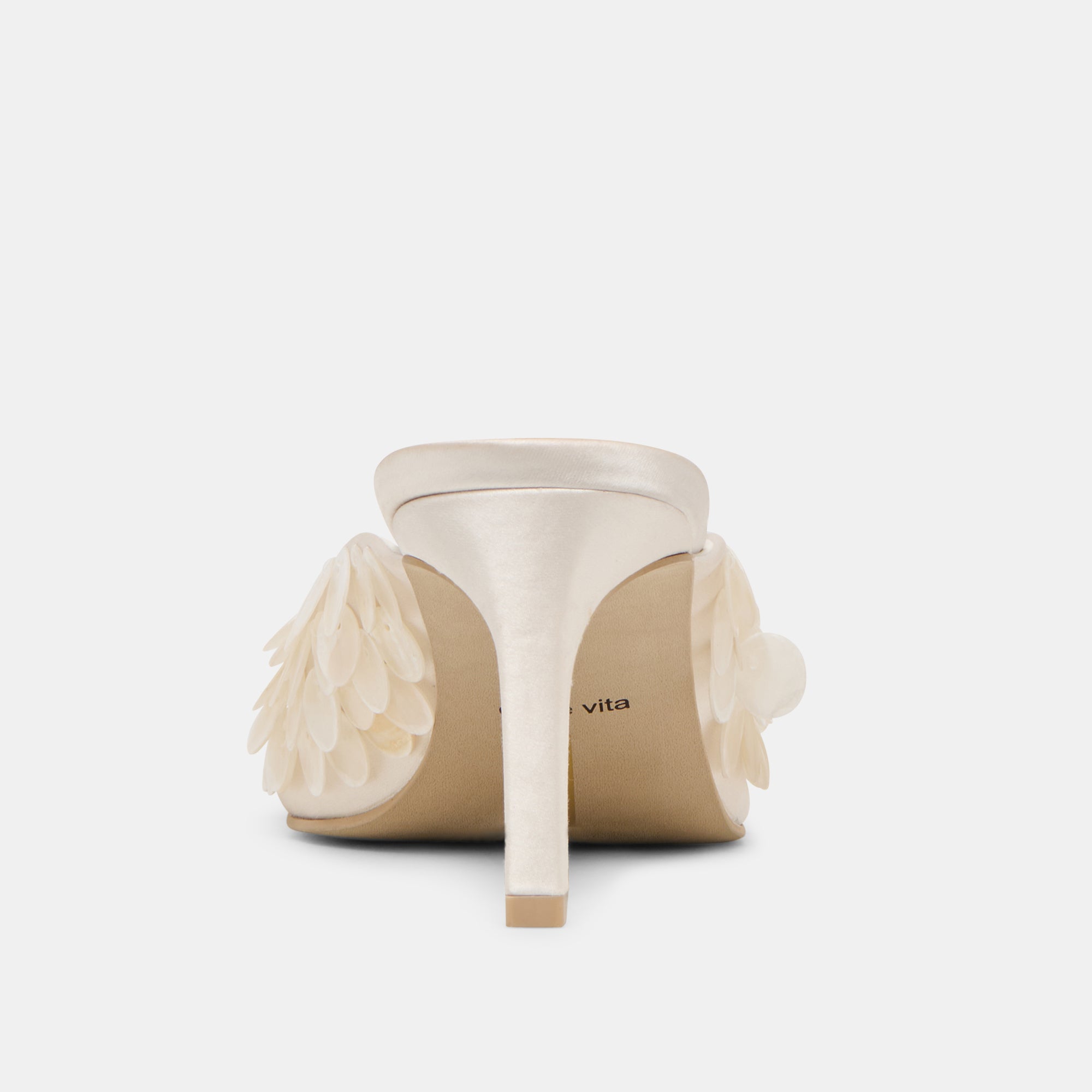Samary Confetti Off White Satin Heels | Women Dolce Vita