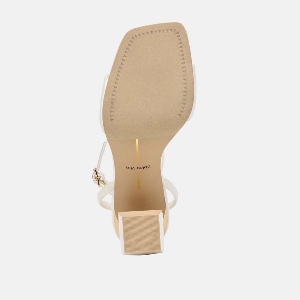 Tilda True White Satin Heels | Women Dolce Vita