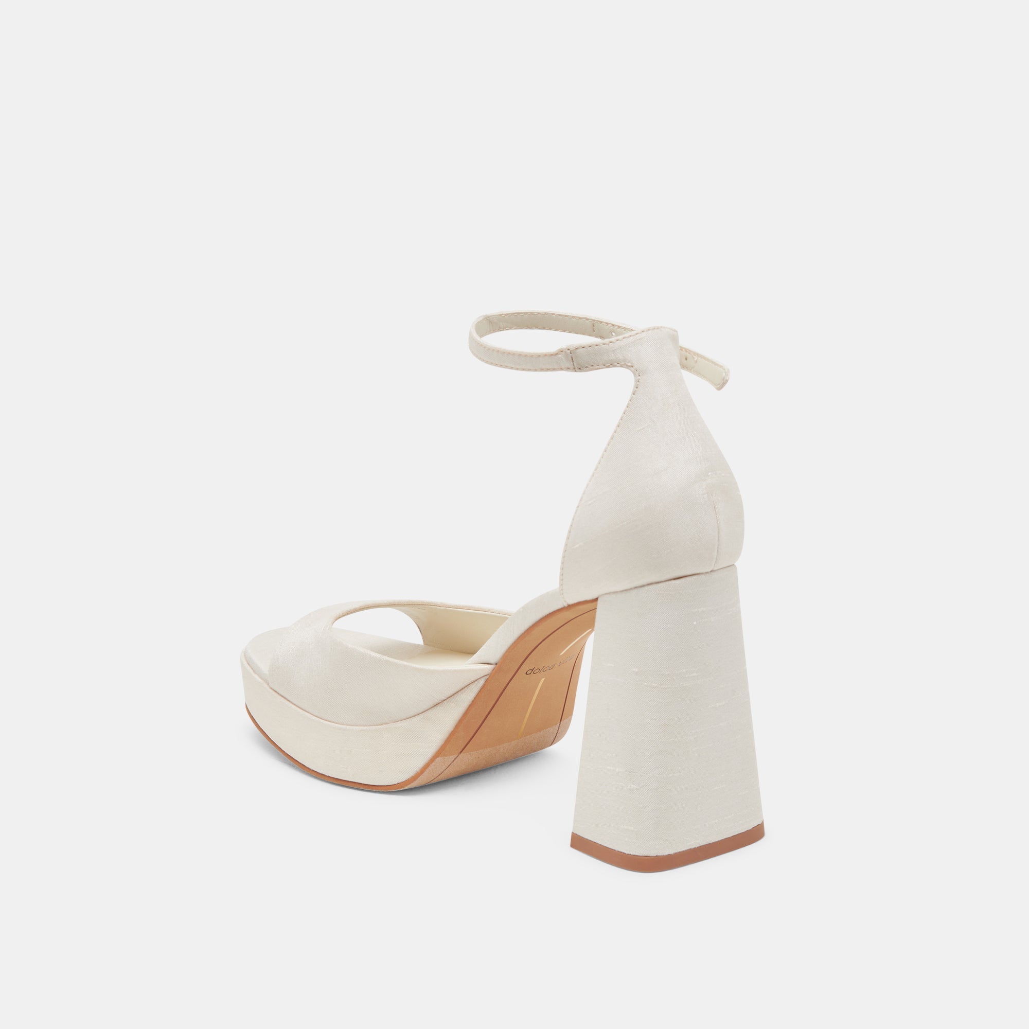 PANDRO WIDE HEELS WHITE SATIN | Dolce Vita Women
