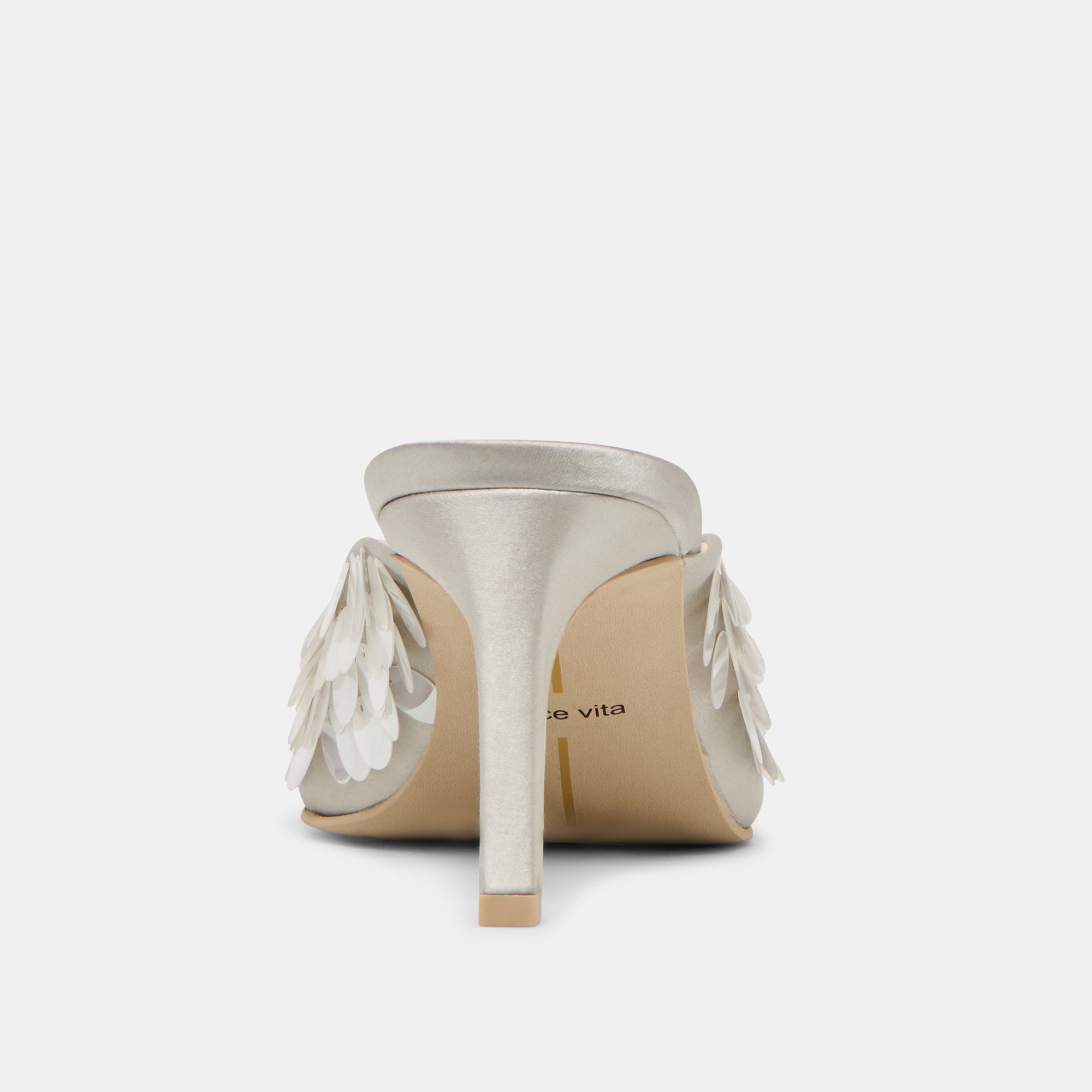 Samary Confetti Silver Satin Heels | Dolce Vita Women